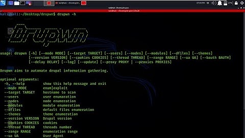 Drupwn - Drupal Enumeration Tool and Security Scanner in Kali Linux
