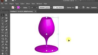how to create 3D Glass Design in Illustrator 🍷 | Gradient Mesh Tutorial