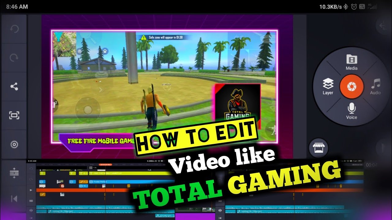 HOW TO EDIT VIDEOS LIKE TOTAL GAMING😮 !! EDIT VIRAL GAMEPLAY LIKE Total Gaming In Mobile ✅
