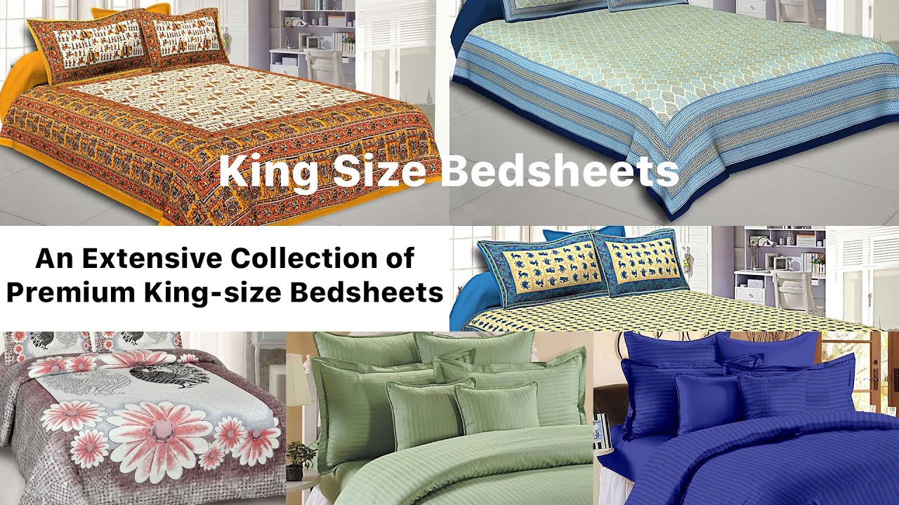Beautiful Premium Quality King Size Bedsheets By Jaipur Fabric