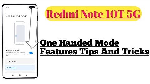 Redmi Note 10T 5G || One Handed Mode Features How To Use 🔥