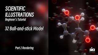 Beginner C4D Tutorial for Scientific Visualization | Rendering Guide | 32 Ball-and-stick Model