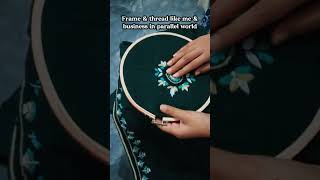 Frame & Thread like me & business in parallel world#aarafilo #clothingbrand #embroidery #threads