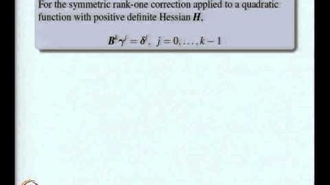 Mod-06 Lec-16 Quasi-Newton Methods - Rank One Correction, DFP Method