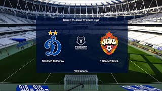 Dinamo Moscow vs CSKA Moscow | VEB Arena | 2020-21 Russian Premier Liga | PES 2021