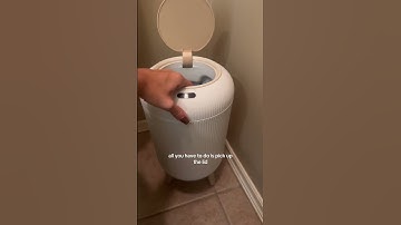 Motion sensor trash can with optional legs #motionsensor
