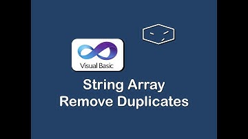 string array remove duplicates in vb.net