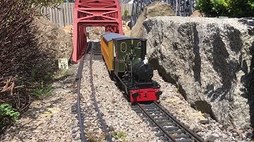 Talyllyn Railway DOUGLAS and coaches 9 & 10 1:15 scale test run (1)