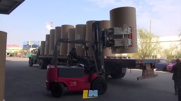 Operación de Montacargas con clamp | Clamp Bobinero | Forklift Attachments