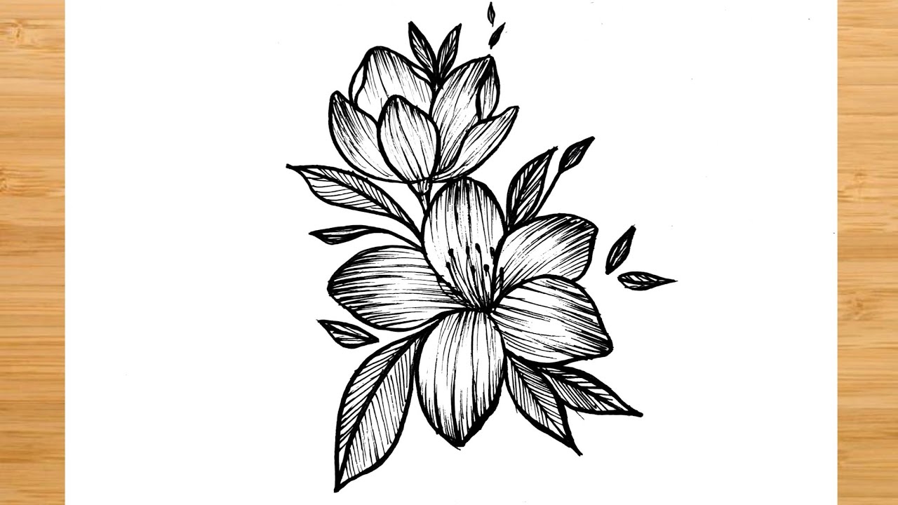 How to Draw Flowers Easy Step by Step For Beginners - YouTube
