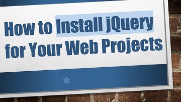 How to Install jQuery for Your Web Projects