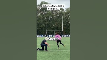 Different Athletes Try To Kick a Football Field Goal... #Shorts