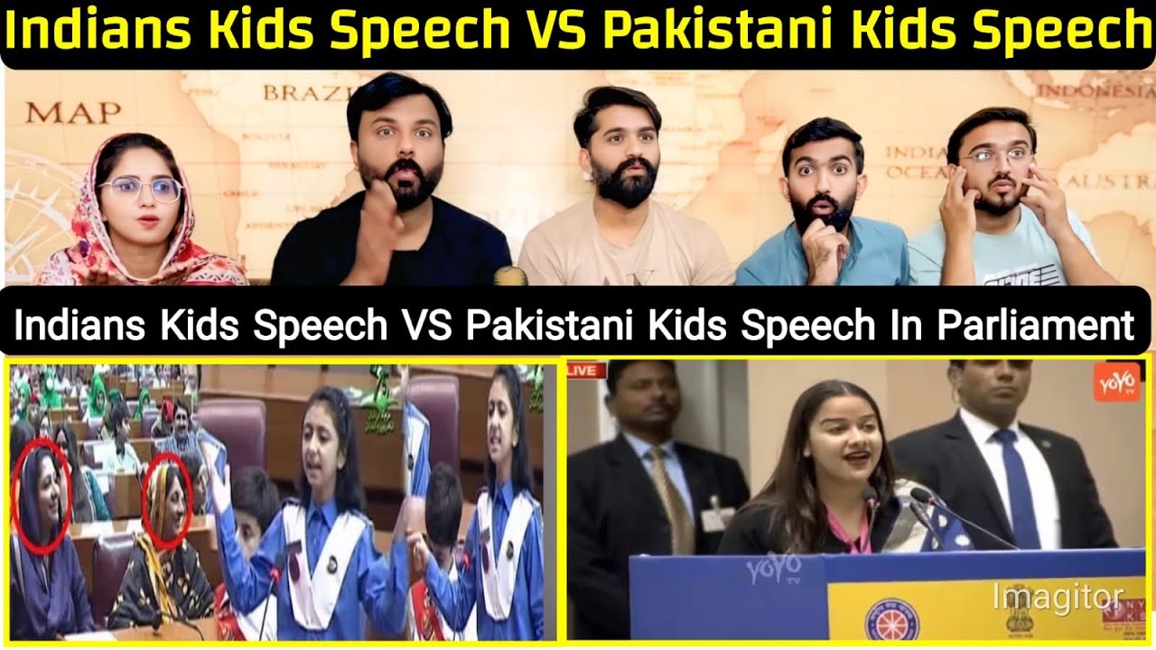 Indians Kids Speech In Parliament Vs Pakistani Kids Speech In Parliament | Pakistani Reactions