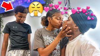 Kissing In Front Of Lauryn’s Little Brother EJ Prank😂!…*He Did This*