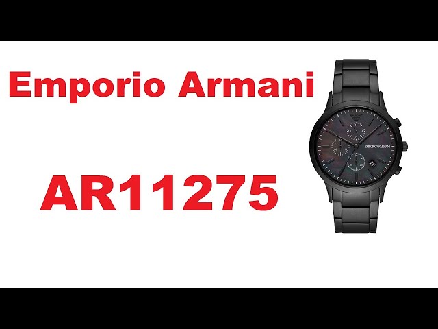 AR11275 - EMPORIO ARMANI Chronograph Quartz Black Dial Men's Watch - YouTube