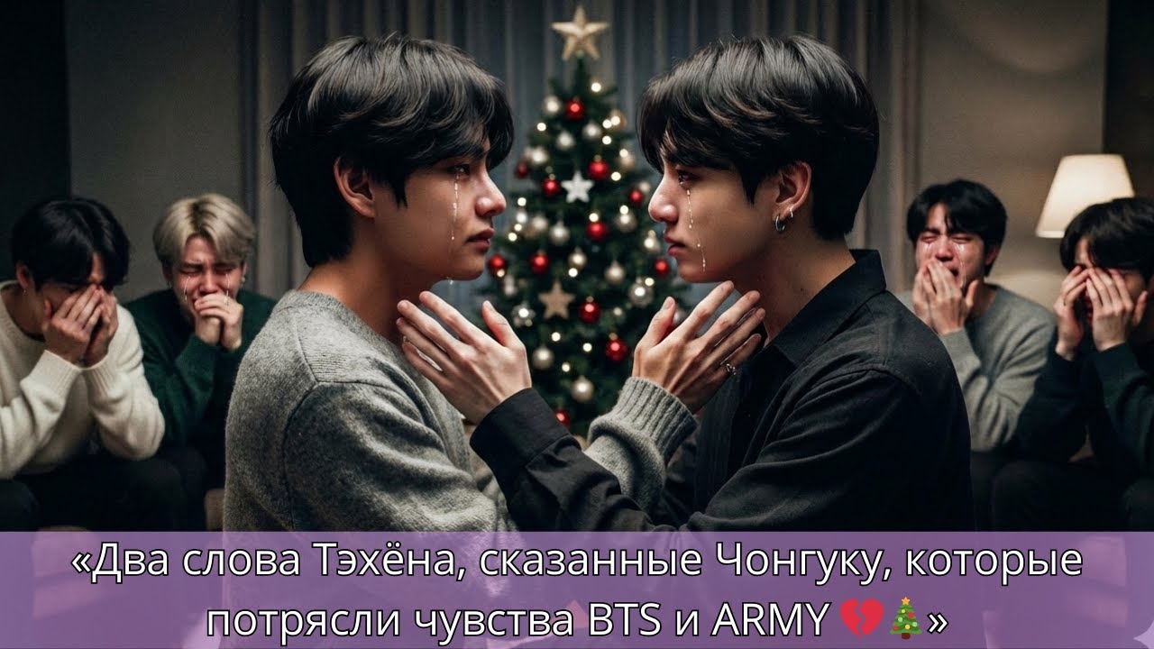 🎄💔 Два слова от Тэхёна к Чонгуку… Участники BTS не могут сдержать слёз!
