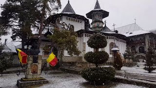 Veșmânt nou de zăpadă peste Mănăstirea Bujoreni - 12 Feb 2019