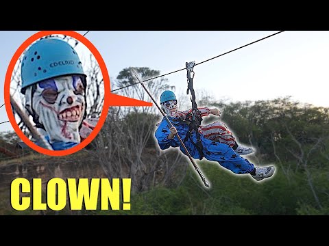 when you see clowns on a Zipline, do not let them catch up to you! (Run Away FAST!!)