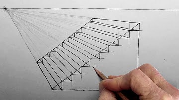 How to Draw STAIRS in One Point PERSPECTIVE | Step by Step