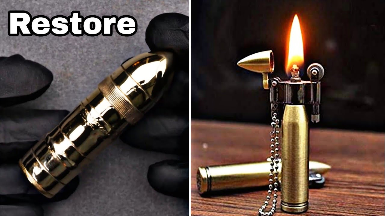 Amazing Restoration of WWI Bullet Lighter...!@mr williams