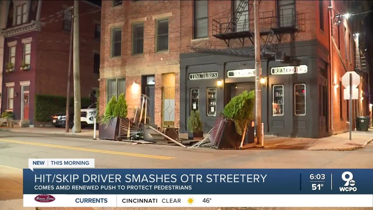 Driver smashed into OTR streetery then fled scene - YouTube