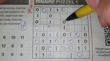 (#4686) Saturday. Binary01 Sudoku puzzle. Bonus Extra edition. 06-11-2022 Extra part 2 of 3