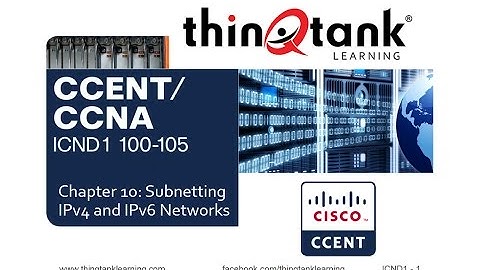 thinQtank Learning CCENT Training Camp Chapter 10 - SUBNETTING IPV4 AND IPV6 NETWORKS