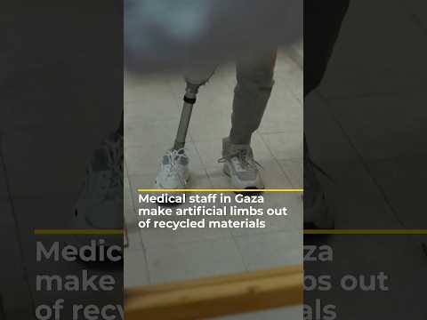 Technicians in Gaza make artificial limbs out of recycled materials | AJ #shorts