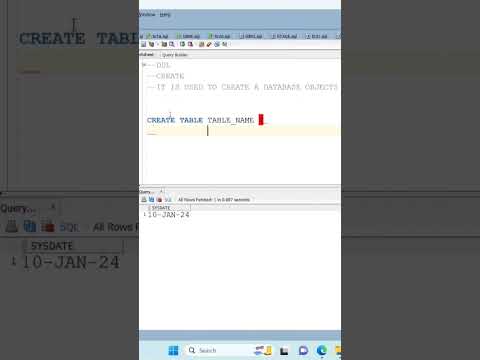SQL CREATE COMMAND