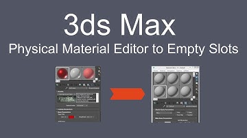 3ds Max Empty material editor slot settings