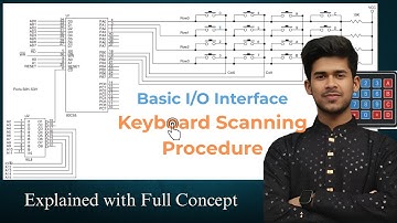 F-ch:11.1 4x4 Keypad Matrix with 8088 Microprocessor | Keyboard Scanning Using 82C55 PIA | Easy way