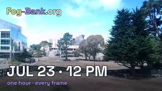 FogCam · July 23, 2026 · 12 pm PT · one hour, every frame