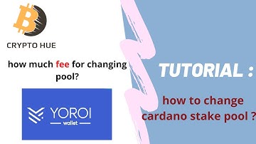 how to change Cardano pool in Yoroi wallet? how much fee does it reduce?