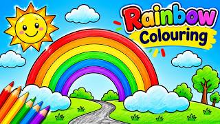 Rainbow Coloring for Kids 🌈 Learn Colors with Fun Art!
