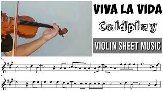 Free Sheet || Viva La Vida - Coldplay || Violin Sheet Music