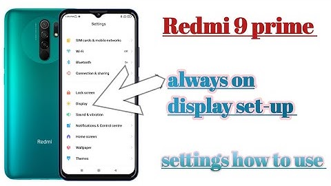 redmi 9 prime always on display set-up settings features how to use
