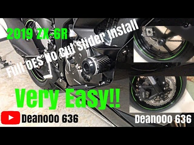 OES 'NO-CUT' FRAME SLIDERS INSTALL | 2019 ZX-6R!! + Swing Arm 