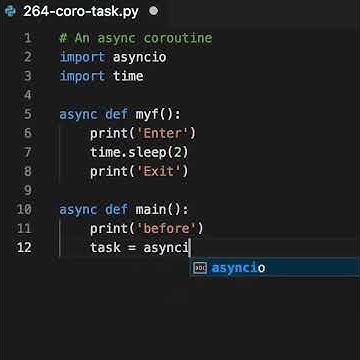 This program creates an asyncronous subroutine. In the main function, a ...