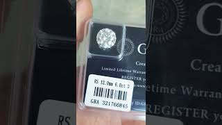 Kim cương Moissanite trắng sáng đẹp size 12mm nước D giá hơn triệu mặt . kim diamond