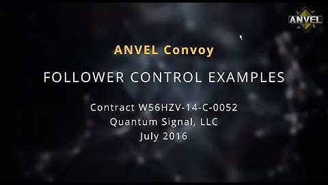 Platooning convoy demo with ANVEL
