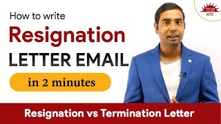 How to write Resignation letter by Neeraj Sir | Learn Resignation vs Termination letter
