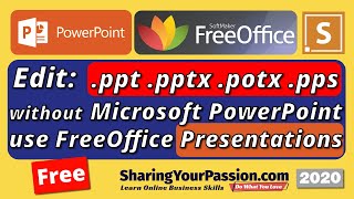 How to open .ppt .pptx .potx .pps without Microsoft PowerPoint - FreeOffice 2020 screenshot 4