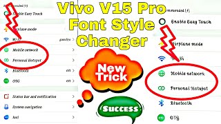Vivo V15 Pro Font Style Changer without App success screenshot 5