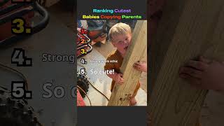 Ranking Cutest Babies Copying Parents #shorts #fyp #ranking  #funny