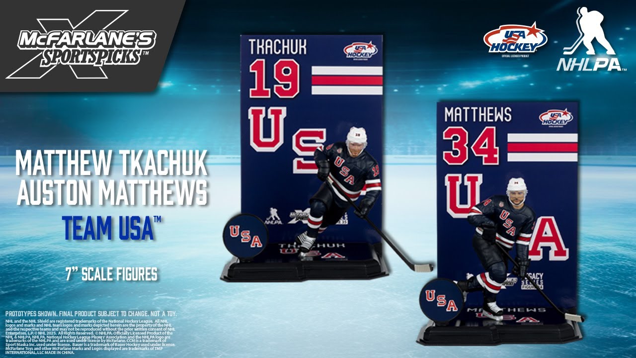 マクファーレントイズ　USA MATTHEWS 34 Auston Matthews 34 McFarlane Toys Platinum Ser. nhl 2023 MOC