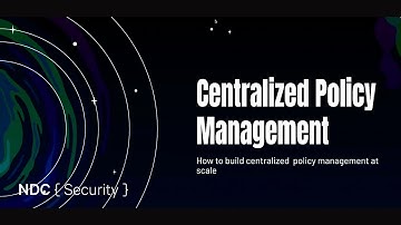 Centralized Policy Management - Noaa Barki - NDC Security 2022
