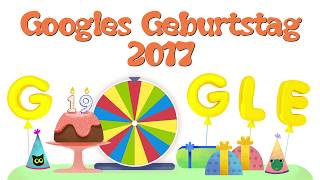 Google Geburtstagsüberraschung 🍾 27.09.17 🎂 google birthday surprise spinner Doodle