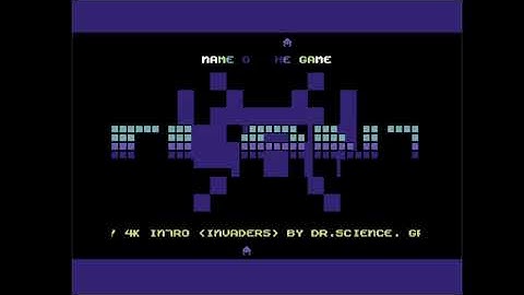 C64 4k Intro: 4k Intro Invaders  by Atlantis 2019