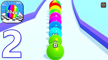 Ball Run 2048 - Gameplay Walkthrough Part 2 Level 12-33 Ball Run Merge Numbers (iOS,Android)