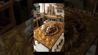 A Lion Hidden Inside This Table 😳Alternative:🏆 #shorts #epoxyresin